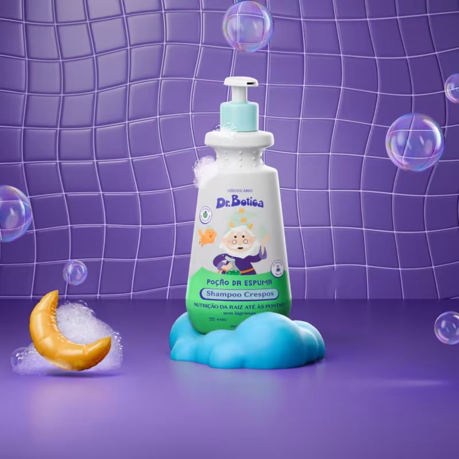 SHAMPOO INFANTIL CABELOS CRESPOS 4 ABC DR.BOTICA PO��O DA ESPUMA 400ML