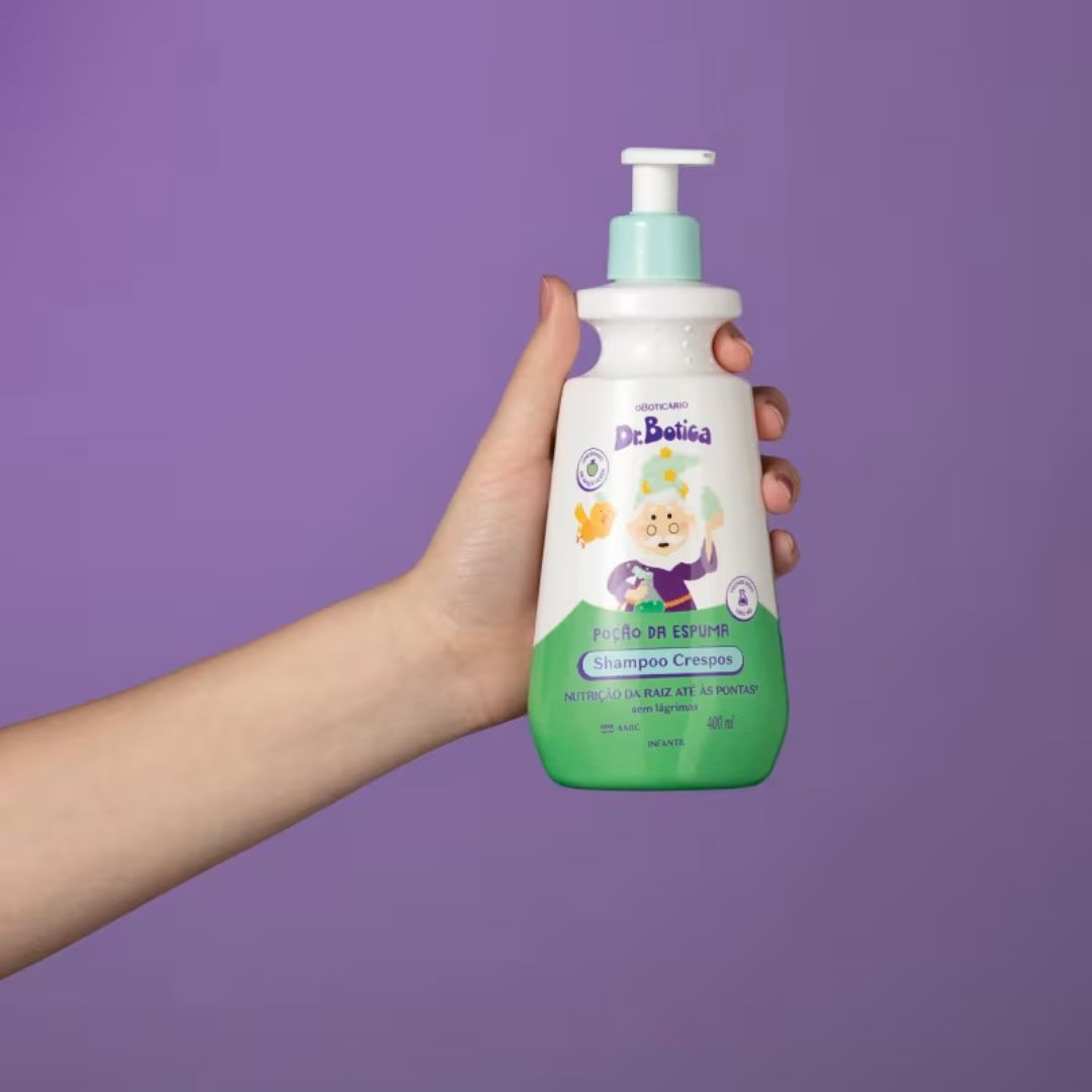 SHAMPOO INFANTIL CABELOS CRESPOS 4 ABC DR.BOTICA PO��O DA ESPUMA 400ML