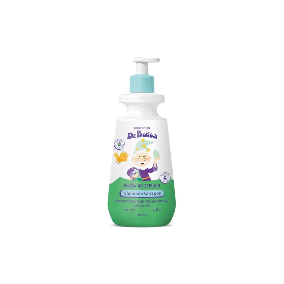 SHAMPOO INFANTIL CABELOS CRESPOS 4 ABC DR.BOTICA PO��O DA ESPUMA 400ML