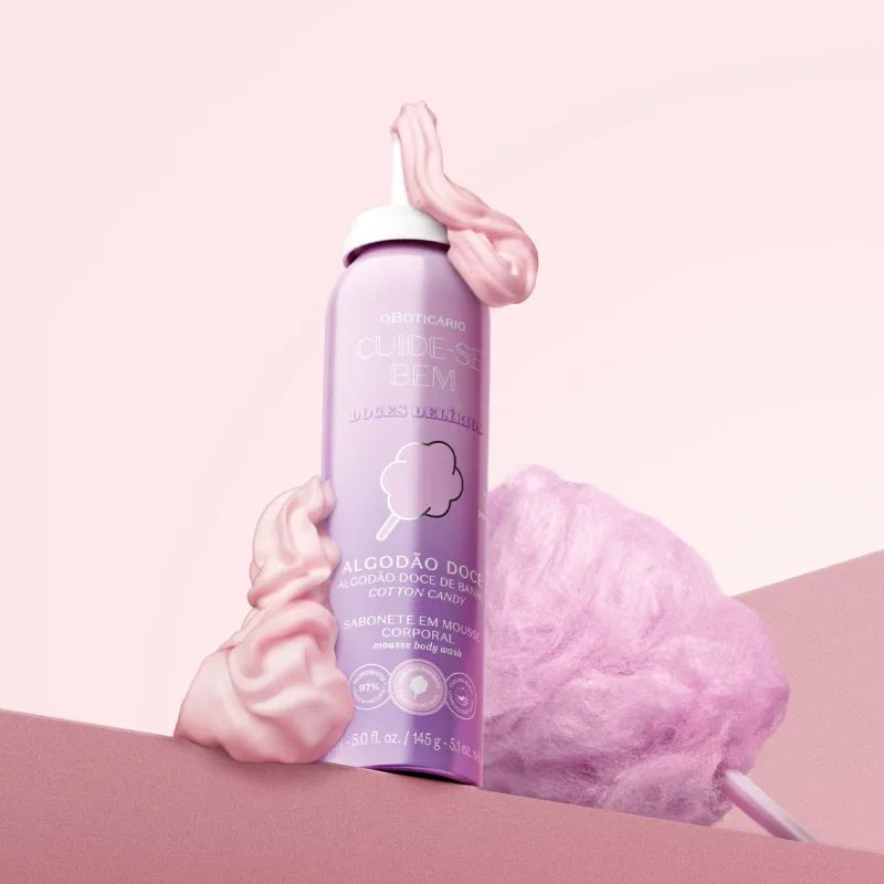 SABONETE EM MOUSSE CORPORAL CUIDE-SE BEM DOCES DEL�RIOS ALGOD�O DOCE 150ML