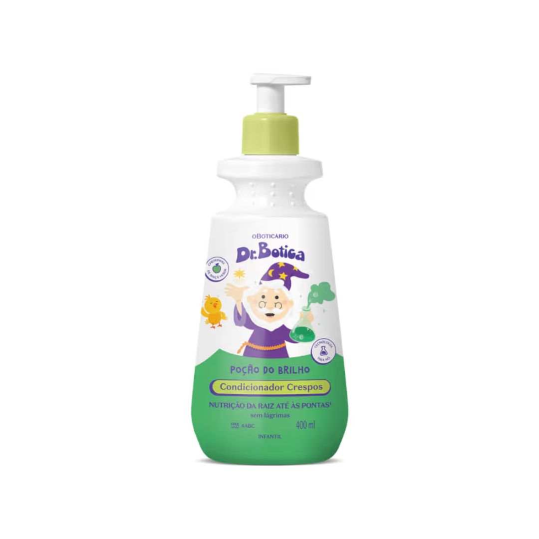 CONDICIONADOR INFANTIL CABELOS CRESPOS 4 ABC DR.BOTICA PO��O DO BRILHO 400ML