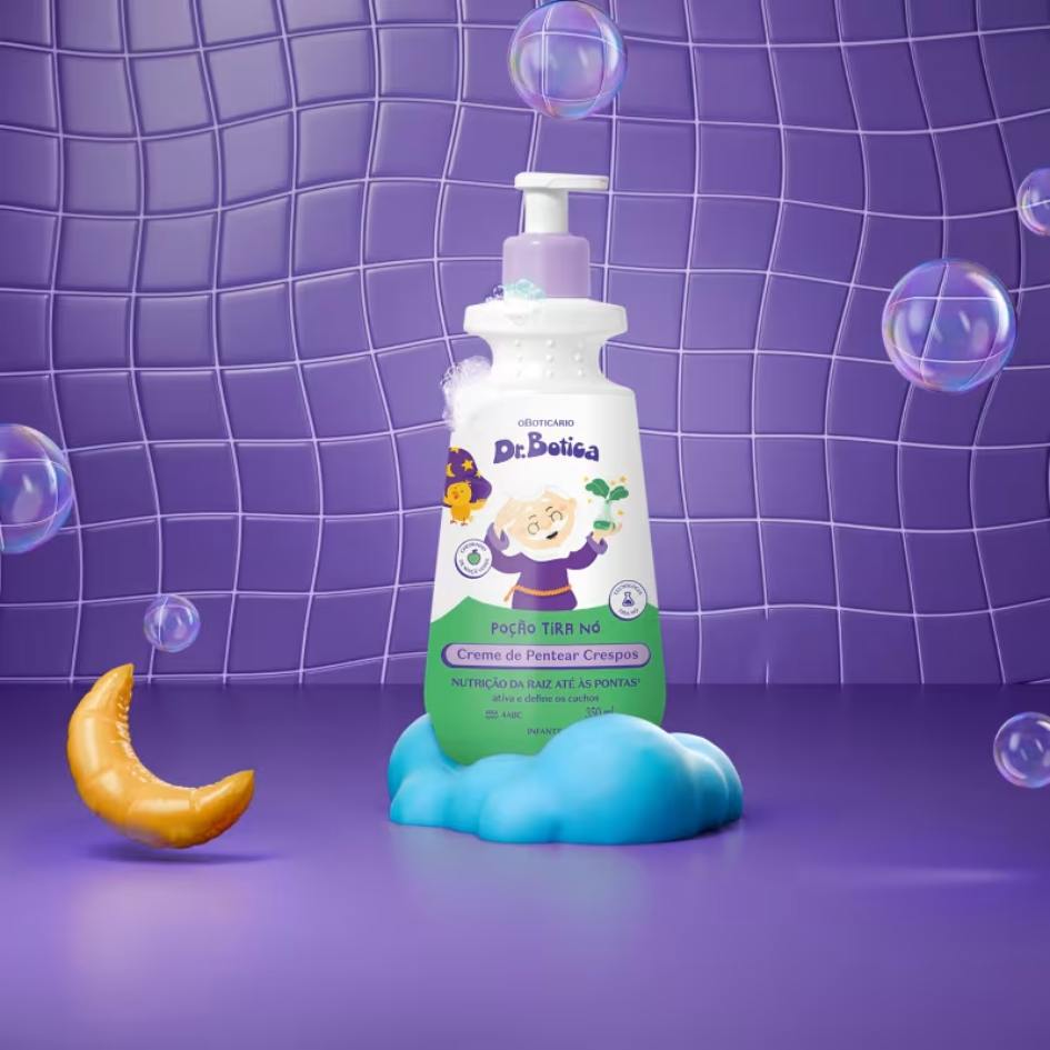 CREME PARA PENTEAR INFANTIL CABELOS CRESPOS 4 ABC DR.BOTICA PO��O TIRA N� 350ML