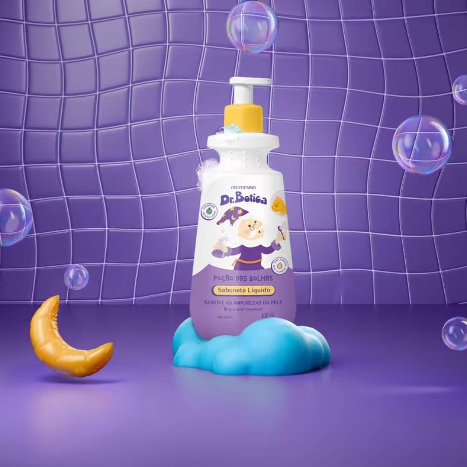 SABONETE L�QUIDO INFANTIL DR. BOTICA PO��O DAS BOLHAS 400ML