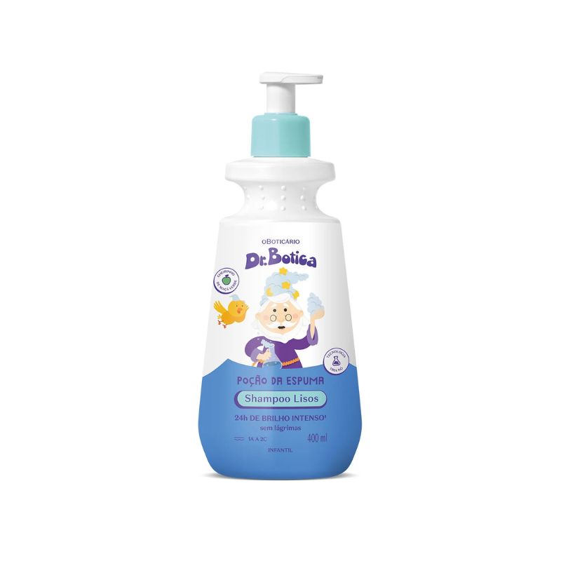 SHAMPOO INFANTIL CABELOS LISOS 1A � 2C DR.BOTICA PO��O DA ESPUMA 400ML