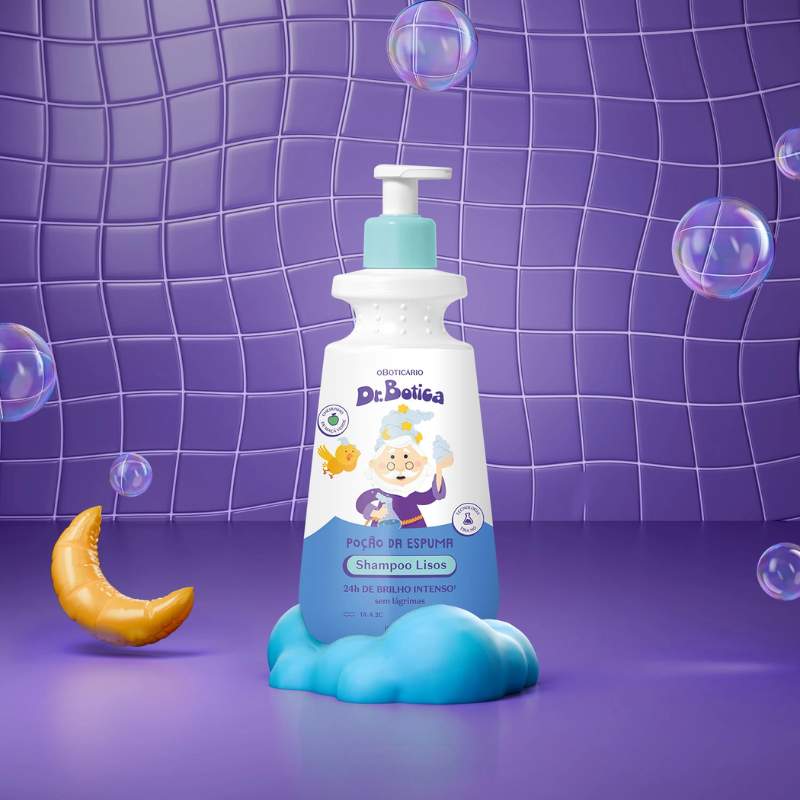 SHAMPOO INFANTIL CABELOS LISOS 1A � 2C DR.BOTICA PO��O DA ESPUMA 400ML