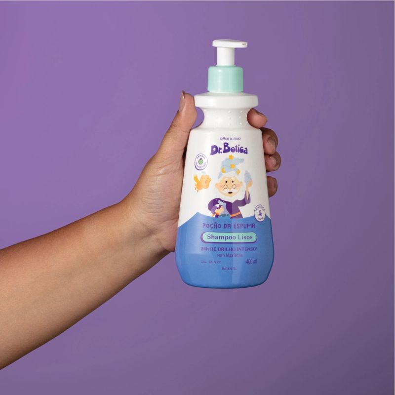 SHAMPOO INFANTIL CABELOS LISOS 1A � 2C DR.BOTICA PO��O DA ESPUMA 400ML