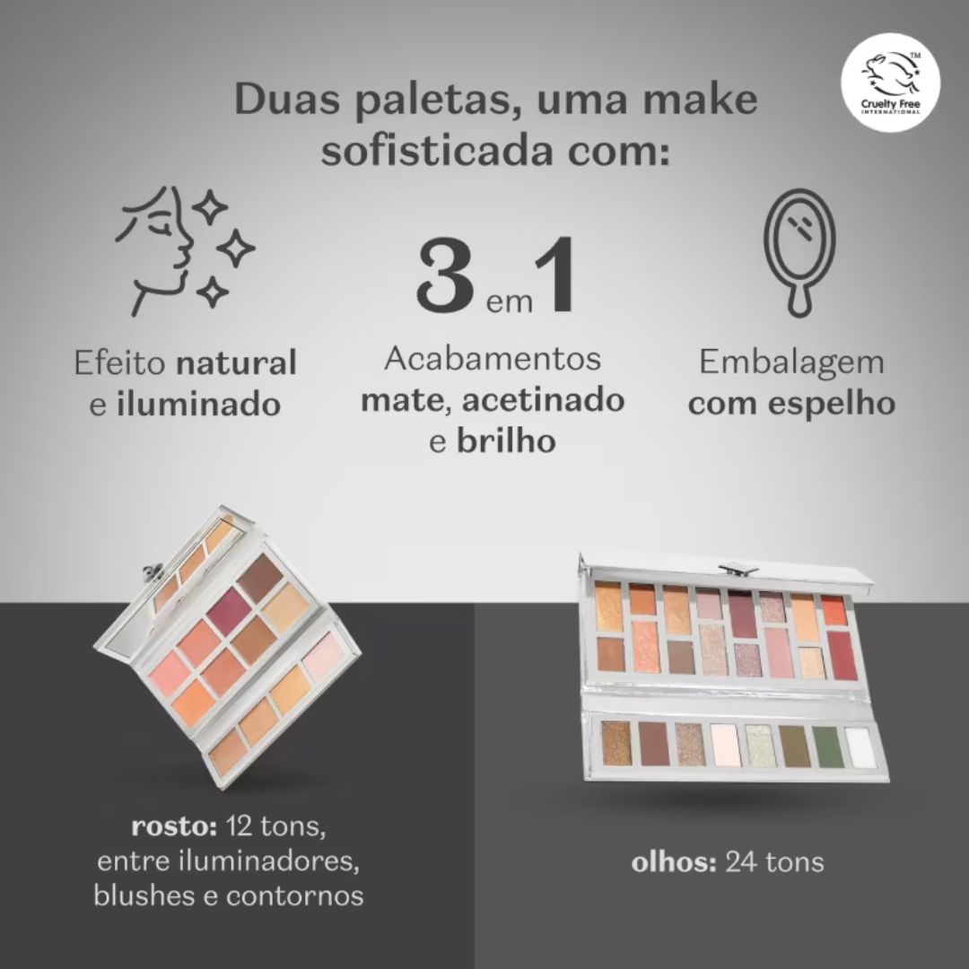 PALETA DE MAQUIAGEM PARA O ROSTO MULTIFUNCIONAL MAKE B. ONE 31G
