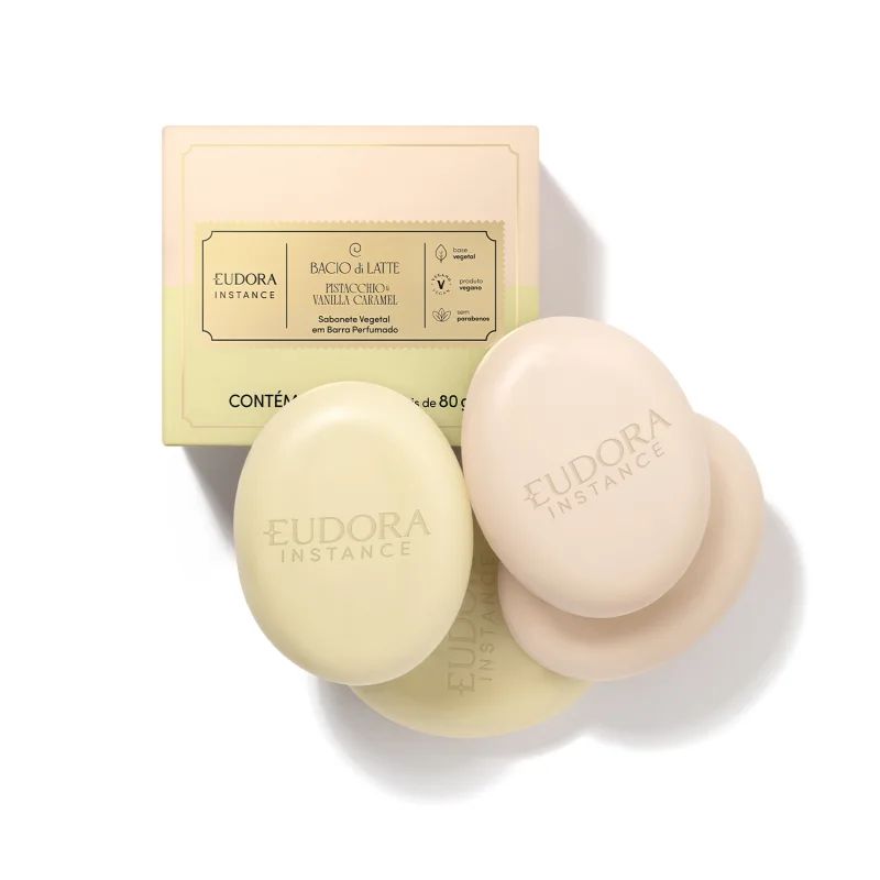 SABONETE EM BARRA VEGETAL PERFUMADO INSTANCE SORTIDOS 80G (4 UNIDADES)