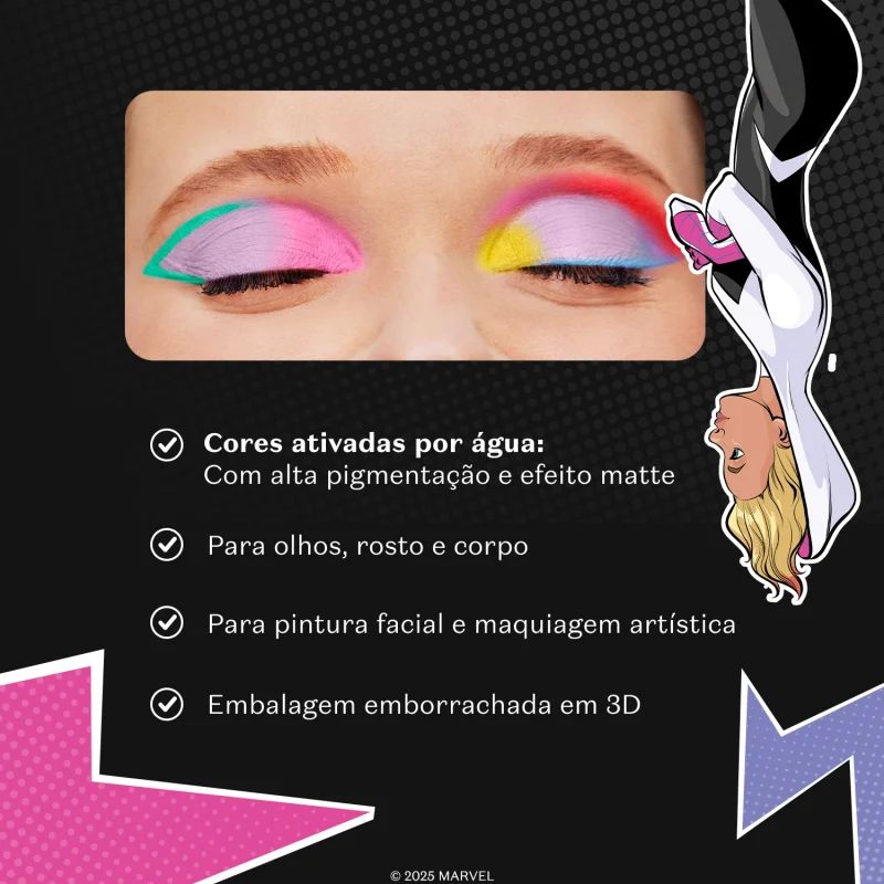 PALETA MULTIFUNCIONAL SPIDER-GWEN HYDRA LINER 17G