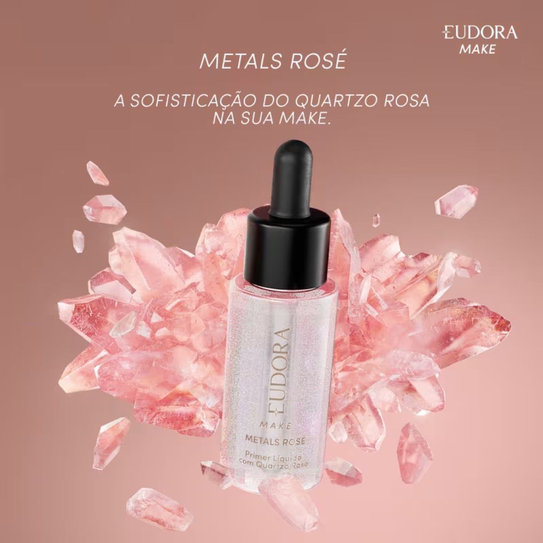 PRIMER FACIAL L�QUIDO METALS ROS� EUDORA MAKE 32ML