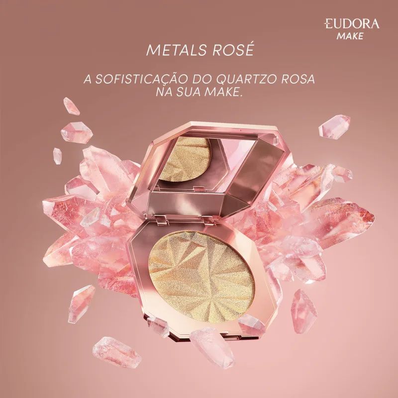 ILUMINADOR COMPACTO METALS ROS� EUDORA MAKE 5G